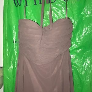 Gray long formal dress